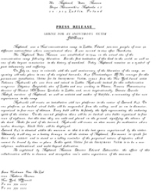 Shrine for an Anonymous Victim. Press Release