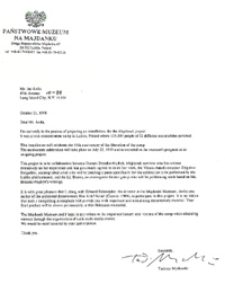 Korespondencja Tadeusza Mysłowskiego i Jac Avila, dyrektora Pachamama Films