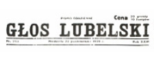 Głos Lubelski : czasopismo codzienne, R. 26 Nr 253 (22.10.1939)