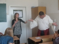 Zaczarowany Lublin 2011 - uczennica Gimnazjum nr 9 w czasie warsztat&oacute;w z M. Kasprzykiem