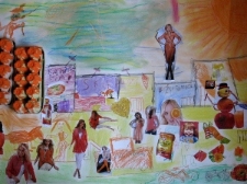 Ulica i odnaleziony kolor pomarańczowy