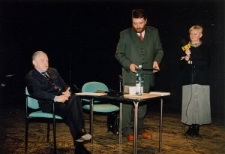 Ryszard Lőw i Sławomir Żurek podczas wykładu nt. "Recepcji literatury polskiej w Izraelu"