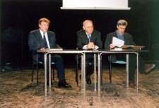 Jan Pomorski, Krzysztof Pomian oraz Piotr Kłoczowski w Ośrodku "Brama Grodzka - Teatr NN"