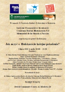 Jak uczyć o Holokauście kolejne pokolenia?