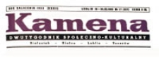 Kamena : dwutygodnik społeczno-kulturalny, R. XXXII Nr 17 (327), 16-30.IX.1965