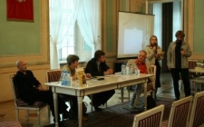 Romuald Dylewski i Ewa Kipta na promocji czasopisma "Scriptores Scholarum"