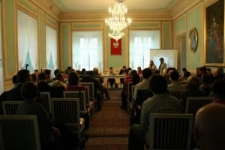 Promocja czasopisma "Scriptores Scholarum" w budynku USC