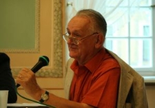 Romuald Dylewski na promocji czasopisma "Scriptores Scholarum"