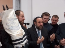 Rabin podczas otwarcia Jesziwy