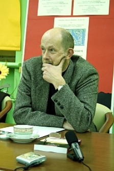 Piotr Mitzner na spotkaniu literackim