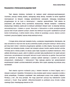 Nauczanie o Holocauście poprzez teatr