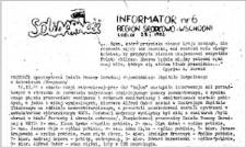 Informator. Region Środkowo-Wschodni „Solidarność”, Nr 6, 28.I.1982