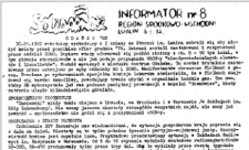 Informator. Region Środkowo-Wschodni „Solidarność”, Nr 8, 3.II.1982