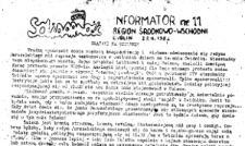 Informator. Region Środkowo-Wschodni „Solidarność”, Nr 11, 23.II.1982