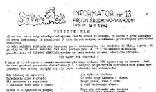 Informator. Region Środkowo-Wschodni &bdquo;Solidarność&rdquo;, Nr 13, 9.III.1982