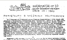 Informator. Region Środkowo-Wschodni &bdquo;Solidarność&rdquo;, Nr 50, 28.I.1983