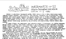 Informator. Region Środkowo-Wschodni „Solidarność”, Nr 52, 11.II.1983