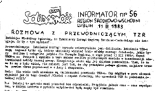 Informator. Region Środkowo-Wschodni &bdquo;Solidarność&rdquo;, Nr 56, 11.III.1983