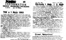 Informator. Region Środkowo-Wschodni &bdquo;Solidarność&rdquo;, Nr 59, 22.IV.1983