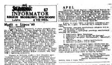 Informator. Region Środkowo-Wschodni „Solidarność”, Nr 67, 4.VII.1983