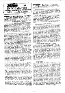 Informator. Region Środkowo-Wschodni „Solidarność”, Nr 89, 23.V.1984