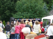 Występ grupy dziecięcej podczas Festynu SP nr 14, który odbył się w ramach projektu Wspólny Lublin