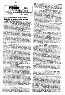 Informator. Region Środkowo-Wschodni „Solidarność”, Nr 120, 10.I.1986