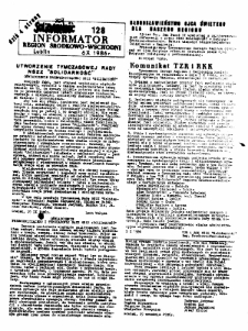 Informator. Region Środkowo-Wschodni &bdquo;Solidarność&rdquo;, Nr 128, 6.X.1986