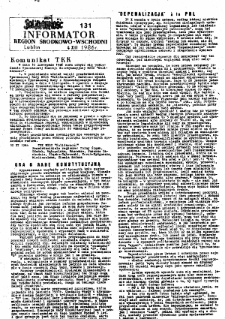 Informator. Region Środkowo-Wschodni „Solidarność”, Nr 131, 4.XII.1986