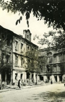 Lublin 1944, zniszczona zabudowa przy placu Bernardyńskim