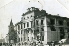 Lublin 1944, zniszczony Ratusz przy placu Łokietka