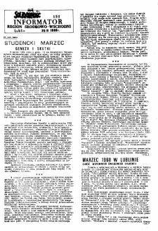 Informator. Region Środkowo-Wschodni „Solidarność”, Nr 151, 25.II.1988