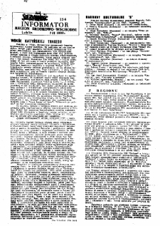 Informator. Region Środkowo-Wschodni „Solidarność”, Nr 154, 7.IV.1988