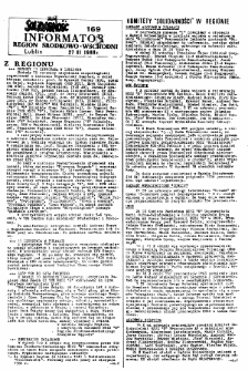 Informator. Region Środkowo-Wschodni „Solidarność”, Nr 169, 27.XI.1988