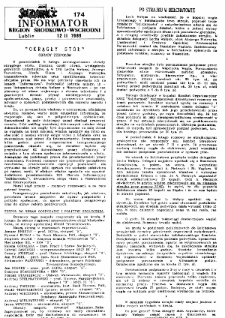 Informator. Region Środkowo-Wschodni „Solidarność”, Nr 174, 12.II.1989