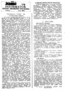 Informator. Region Środkowo-Wschodni &bdquo;Solidarność&rdquo;, Nr 178, 4.IV.1989