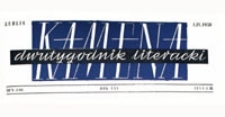 Kamena : dwutygodnik literacki, R. XXV Nr 6 (148), 1.IV.1958