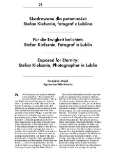 Exposed for Eternity:Stefan Kiełsznia, Photographer in Lublin