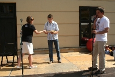 Wręczenie wyr&oacute;żnień dla autor&oacute;w animacji pt. "Tajemniczy Skarb" w konkursie plastycznym na Festiwalu "Zaczarowany Lublin"