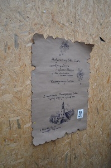 Plakat przygotowany do gry miejskiej "podchody z poetką"