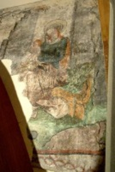 Matka Boska z Dzieciątkiem, fragment polichromii z Kamienicy Lubomelskich w Lublinie