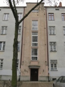 Budynek mieszkalny Oficerów Wojska Polskiego przy ul. Radziszewskiego w Lublinie, fragment elewacji
