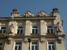 Kamienica przy Krakowskim Przedmieściu 57, róg ul. Wieniawskiej, w Lublinie, fragment elewacji