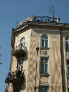 Kamienica przy ul. Chopina 9 w Lublinie, fragment elewacji