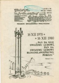 Biuletyn Informacyjny Międzyzakładowego Komitetu Założycielskiego NSZZ &bdquo;Solidarność&rdquo; Region Środkowo-Wschodni, Nr 8, 15.XII.1980
