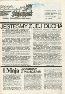 Biuletyn Informacyjny Międzyzakładowego Komitetu Założycielskiego NSZZ „Solidarność” Region Środkowo-Wschodni, Nr 24, 21.IV.1981