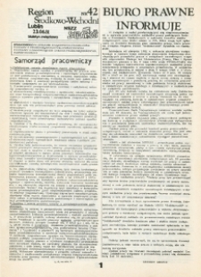 Biuletyn Związkowy NSZZ „Solidarność” Region Środkowo-Wschodni, Nr 42, 23.VIII.1981