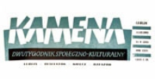 Kamena : dwutygodnik społeczno-kulturalny, R. XXIX Nr 6 (244), 31.III.1962