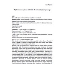 Wybrane czasopisma lubelskie 20-lecia międzywojennego