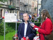 Witold Dąbrowski podczas obchodów 67. rocznicy bombardowania Lublina